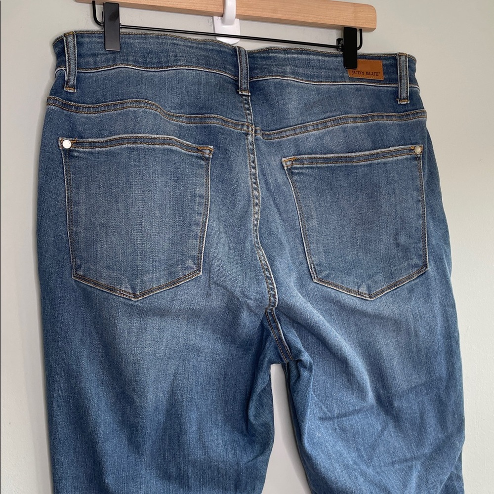 Judy Blue Jeans Womens 16W Blue Skinny Fit Distressed High Rise Stretch Adult - Picture 8 of 8